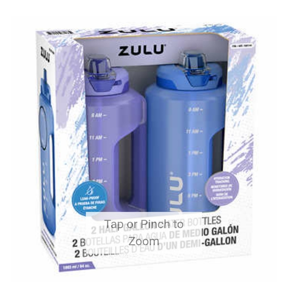 Zulu Goals 64oz Half Gallon Plastic Jug 2-pack